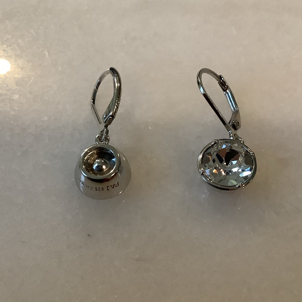 Elegant Sterling Silver Drop Earrings, Brand New - Picture 2 of 2